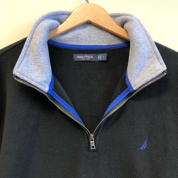 Nautica men’s fleece sweatshirt black size L - Picture 2 of 6
